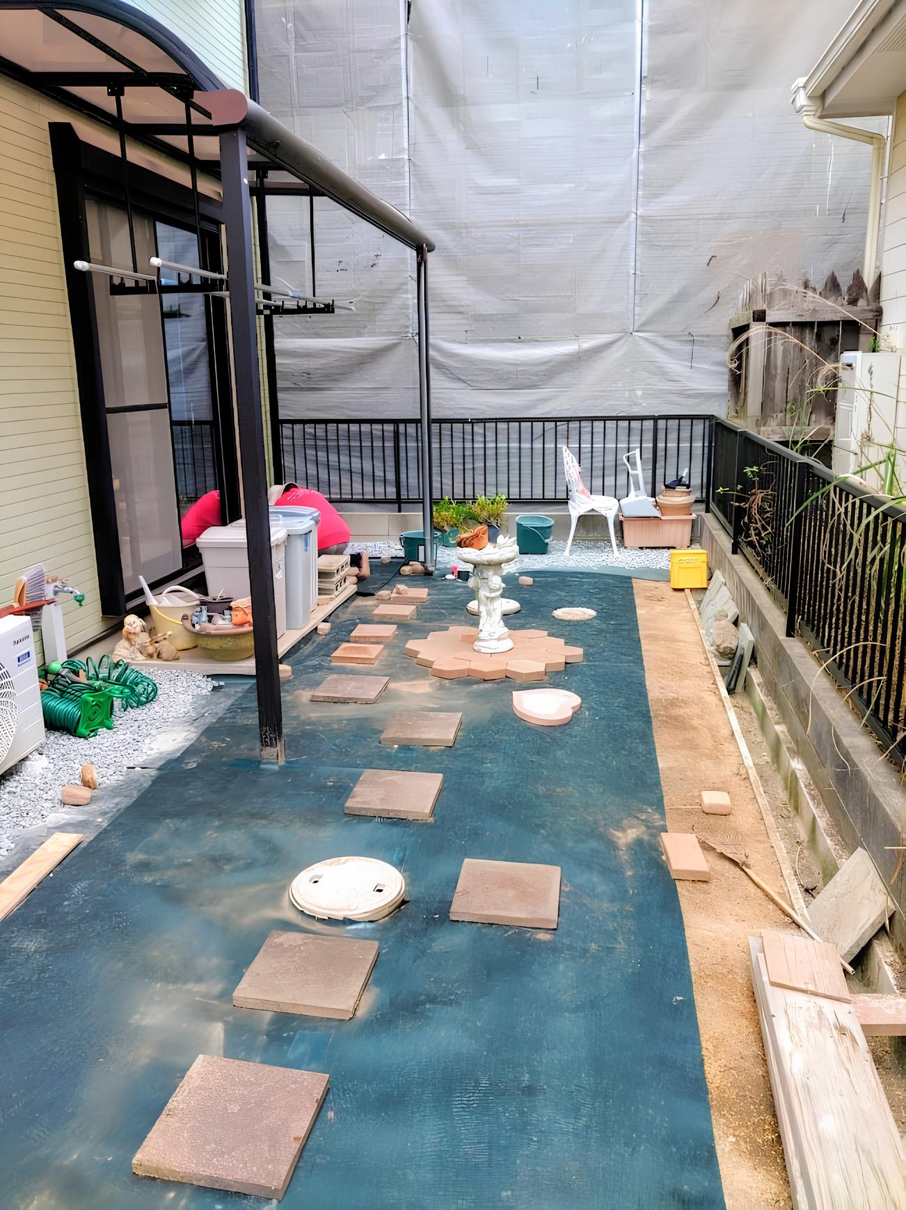 リフォーム中の庭